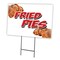 Signmission Fried Pies Yard Sign & Stake outdoor plastic coroplast window, C-2436 Fried Pies C-2436 Fried Pies - alternate 1